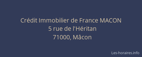 Crédit Immobilier de France MACON