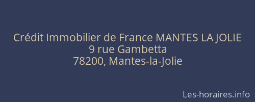 Crédit Immobilier de France MANTES LA JOLIE