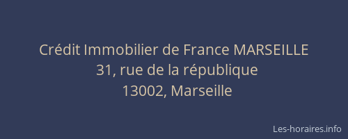 Crédit Immobilier de France MARSEILLE