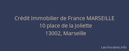 Crédit Immobilier de France MARSEILLE