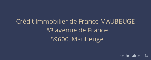Crédit Immobilier de France MAUBEUGE