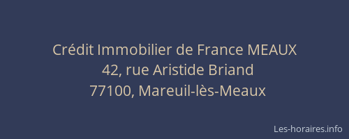 Crédit Immobilier de France MEAUX