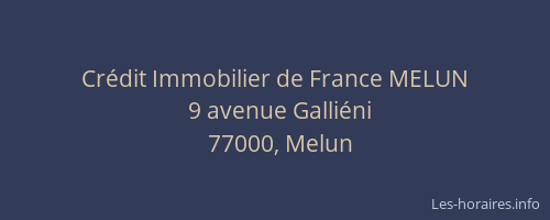 Crédit Immobilier de France MELUN