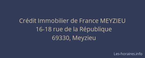 Crédit Immobilier de France MEYZIEU