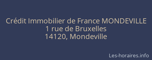 Crédit Immobilier de France MONDEVILLE