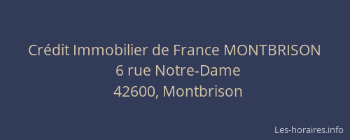Crédit Immobilier de France MONTBRISON