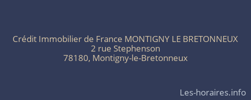 Crédit Immobilier de France MONTIGNY LE BRETONNEUX