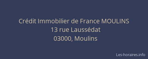 Crédit Immobilier de France MOULINS