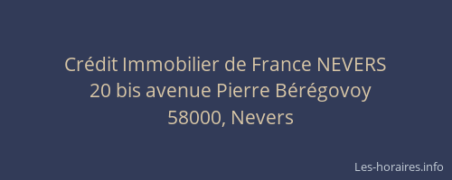 Crédit Immobilier de France NEVERS