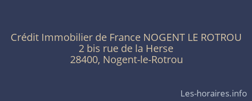 Crédit Immobilier de France NOGENT LE ROTROU