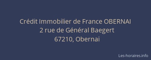 Crédit Immobilier de France OBERNAI