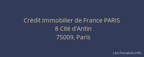Crédit Immobilier de France PARIS