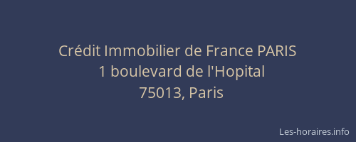 Crédit Immobilier de France PARIS