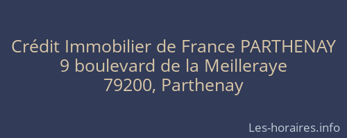 Crédit Immobilier de France PARTHENAY