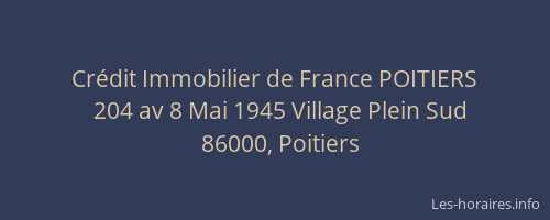 Crédit Immobilier de France POITIERS