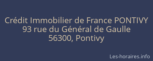 Crédit Immobilier de France PONTIVY