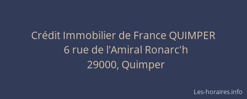 Crédit Immobilier de France QUIMPER