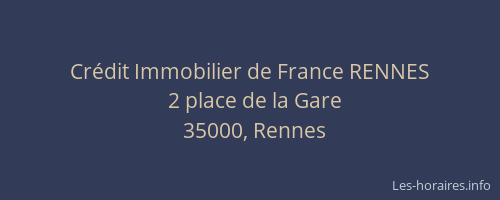 Crédit Immobilier de France RENNES