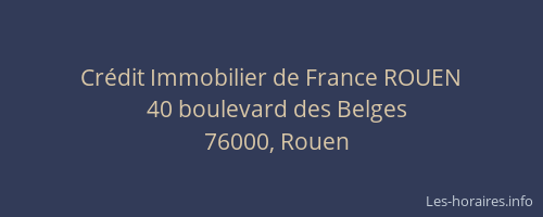 Crédit Immobilier de France ROUEN