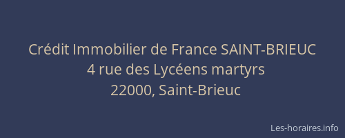 Crédit Immobilier de France SAINT-BRIEUC