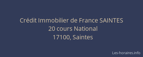 Crédit Immobilier de France SAINTES