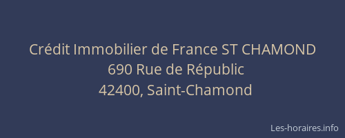 Crédit Immobilier de France ST CHAMOND