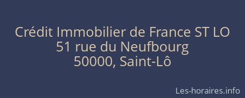 Crédit Immobilier de France ST LO