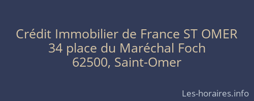 Crédit Immobilier de France ST OMER