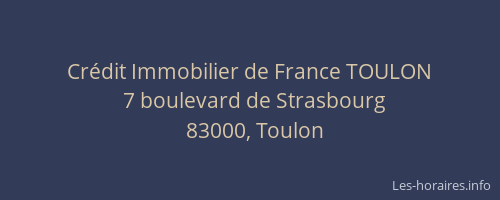 Crédit Immobilier de France TOULON