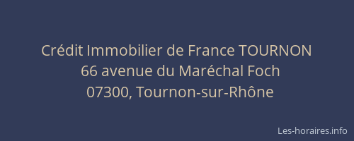 Crédit Immobilier de France TOURNON