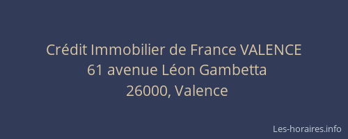 Crédit Immobilier de France VALENCE