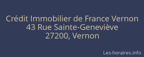 Crédit Immobilier de France Vernon