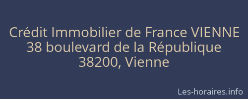 Crédit Immobilier de France VIENNE