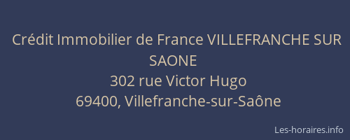 Crédit Immobilier de France VILLEFRANCHE SUR SAONE