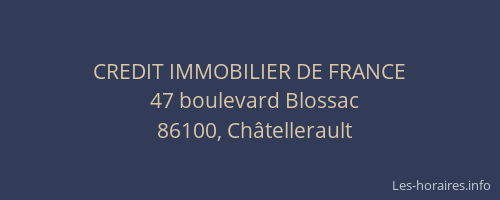CREDIT IMMOBILIER DE FRANCE
