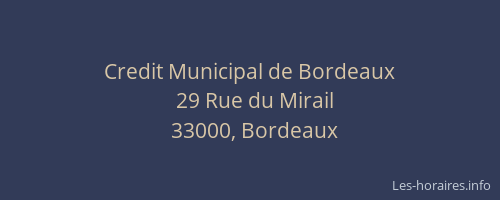 Credit Municipal de Bordeaux