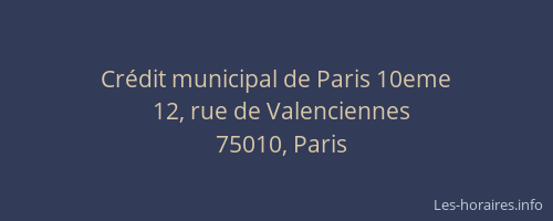 Crédit municipal de Paris 10eme