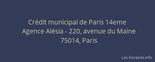 Crédit municipal de Paris 14eme