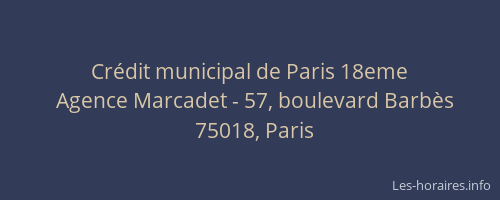 Crédit municipal de Paris 18eme