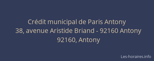 Crédit municipal de Paris Antony