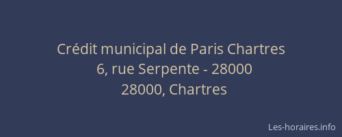 Crédit municipal de Paris Chartres