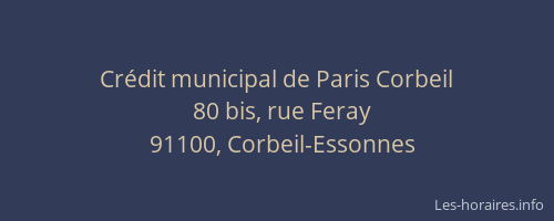 Crédit municipal de Paris Corbeil
