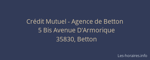 Crédit Mutuel - Agence de Betton