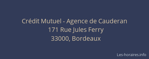 Crédit Mutuel - Agence de Cauderan