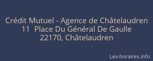 Crédit Mutuel - Agence de Châtelaudren