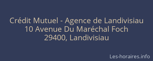 Crédit Mutuel - Agence de Landivisiau