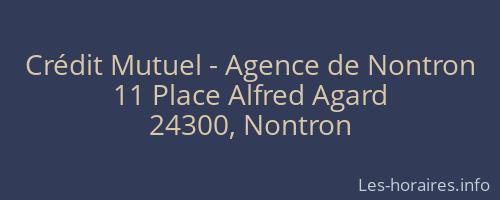 Crédit Mutuel - Agence de Nontron
