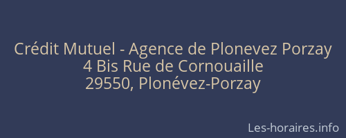 Crédit Mutuel - Agence de Plonevez Porzay