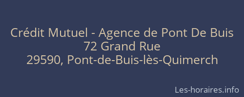 Crédit Mutuel - Agence de Pont De Buis