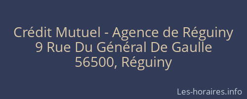 Crédit Mutuel - Agence de Réguiny